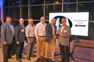 MAWS receives two awards from partner Auto Crane - High Flyer Award 2021 and 2020 Newcomer Award - at the NTEA Work Truck Show