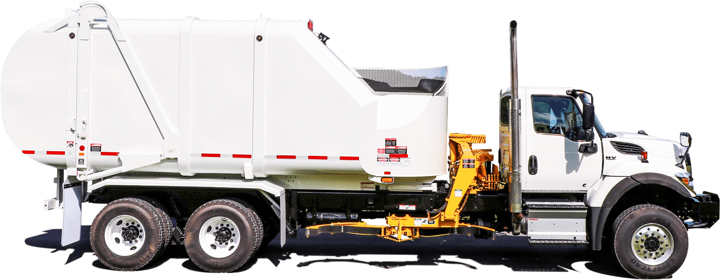 Heil Continuous Pack Rapid Rail Side Load Garbage Truck